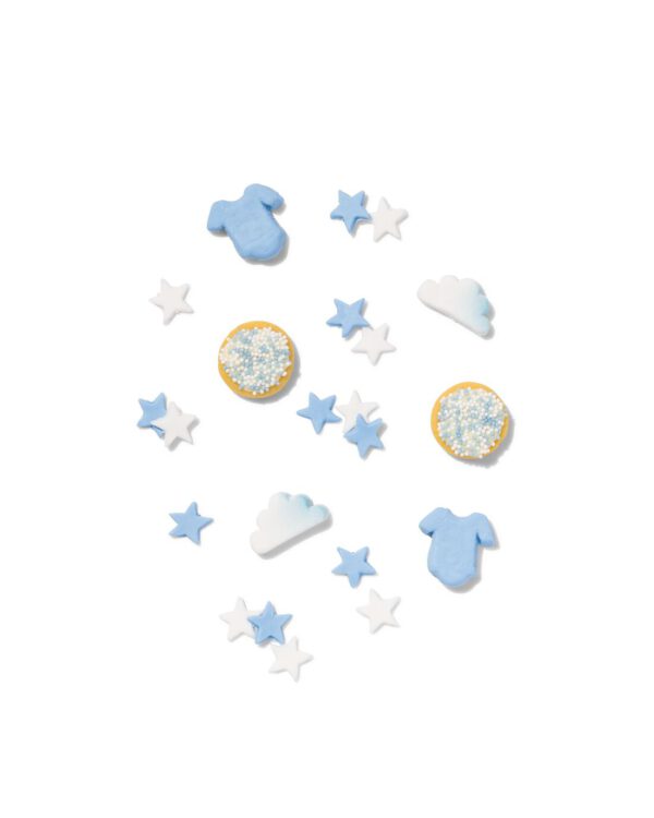 Versierplezier Eetbare Versierset - Babyfeest Blauw